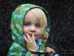 Child in the rain