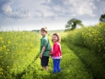 Children in a field