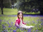 Child in blue bells