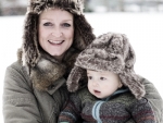 Snow baby fur hats