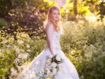 Bride in woodland